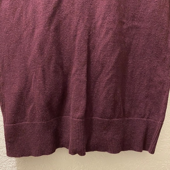 New York & Company Long Sleeve Cardigan Burgundy - Picture 8 of 8